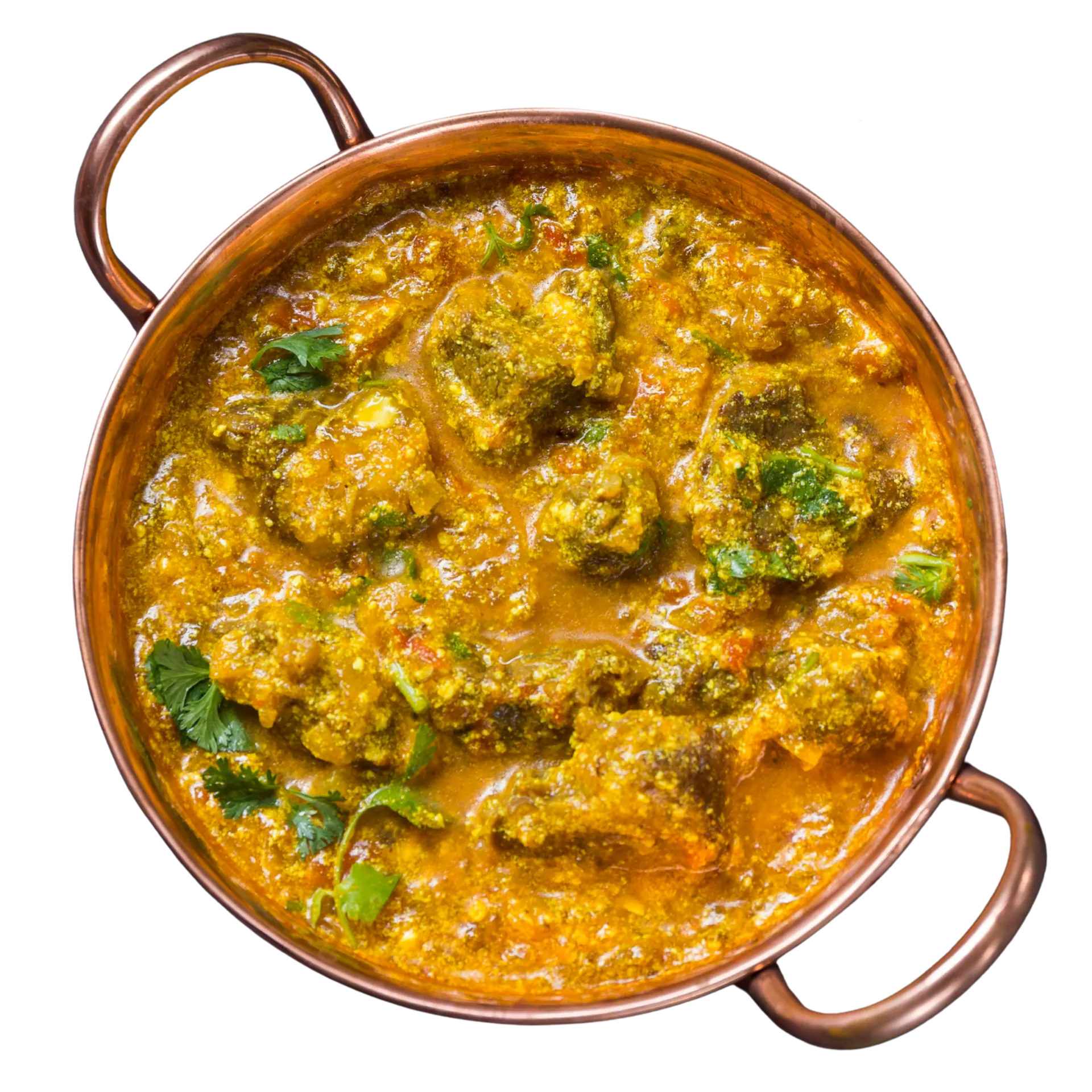 Signature curry in a copper kadai